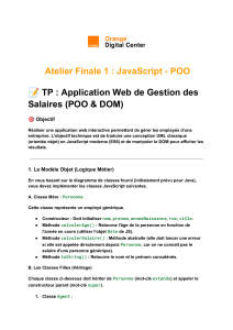 Atelier Finale 1   JavaScript - POO