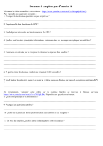Exercice GPS et Galileo : Comprendre la Localisation par Satellite