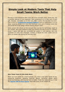 Simple Look at Modern Tools That Help Small Teams Work Better