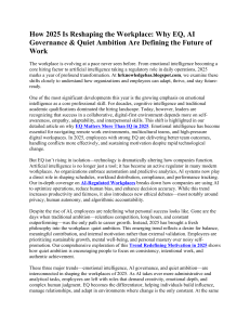 How 2025 Is Reshaping the Workplace