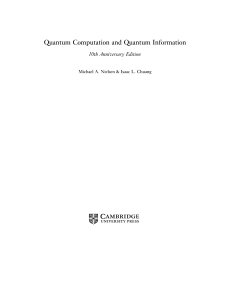 Quantum Computation and Quantum Information Textbook