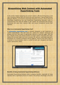 Streamlining Web Content with Automated Hyperlinking Tools