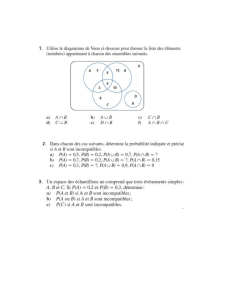Math Worksheet: Set Theory & Probability