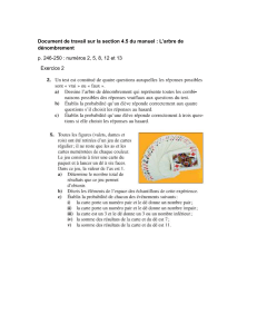 Exercices sur l'arbre de d&eacute;nombrement et probabilit&eacute;s - Section 4.5