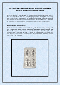 Navigating Sleepless Nights Through Cautious Digital Health Decisions Today