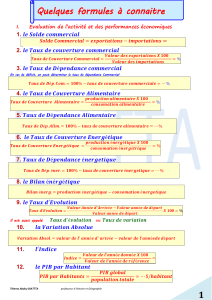 Formules &eacute;conomiques et d&eacute;mographiques essentielles &agrave; conna&icirc;tre