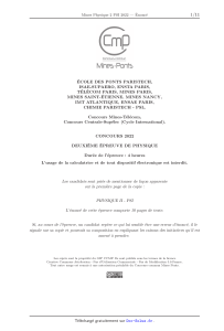 PSI PHYSIQUE MINES 2 2022.enonce