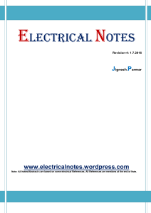 Electrical Notes: Comprehensive Electrical Engineering Reference