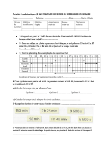 Exercices de Maths : Calcul de Dur&eacute;es et Horaires - Niveau Coll&egrave;ge