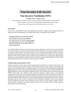 non invasive ventilation  niv .9