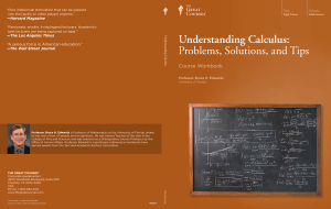 Understanding Calculus Problems, Solutions, and Tips