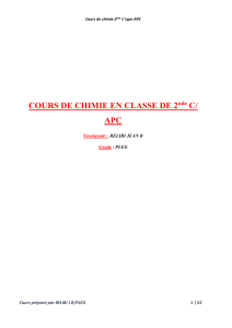 COURS DE CHIMIE 2nde C APC