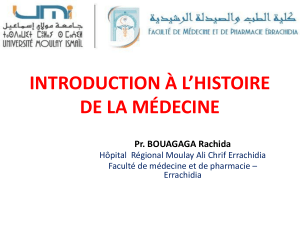 1-Introduction &agrave; l'Histoire de la m&eacute;decine