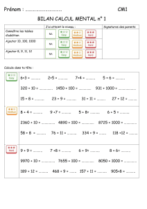 evaluation calcul mental 2025 2026