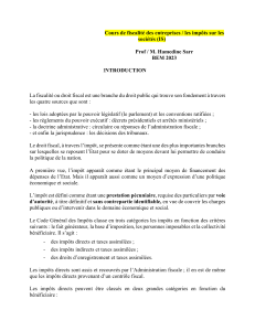 Cours Fiscalit&eacute; IS : Imp&ocirc;t sur les Soci&eacute;t&eacute;s S&eacute;n&eacute;gal