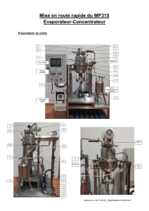 Guide MP315 &Eacute;vaporateur-Concentrateur