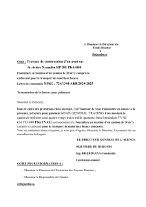 Lettre Facture Fonds Routier Burundi