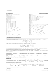 exercices probas corriges