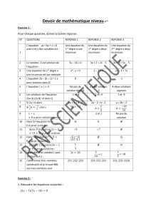 Devoir Maths : &Eacute;quations et Th&eacute;or&egrave;me de Pythagore