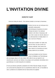 L'INVITATION DIVINE - DOROTHY HUNT (Po&egrave;me m&eacute;taphysique)