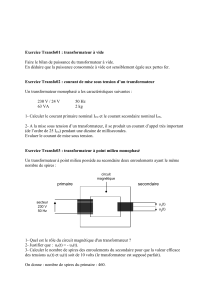 exercices transformateur