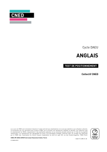 CNED DAEU English Placement Test