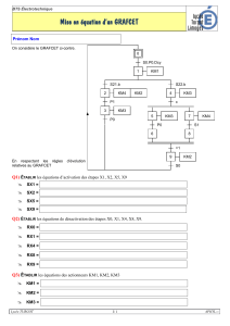 Exercices &Eacute;quations GRAFCET