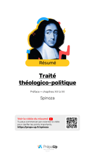 R&eacute;sum&eacute; Trait&eacute; th&eacute;ologico-politique Spinoza