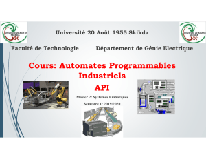 Cours API Skikda: Automates Programmables