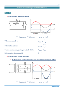 Exercices corrig&eacute;s redressement monophas&eacute;