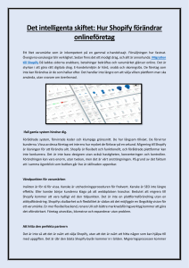 Migrera till Shopify f&ouml;r E-handelsframg&aring;ng