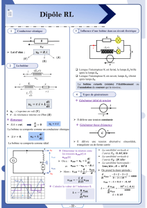 Cours Dip&ocirc;le RL : Bobine et Circuit &Eacute;lectrique