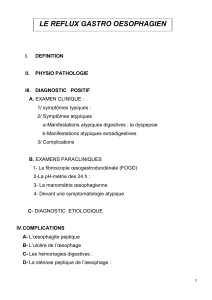 Cours sur le Reflux Gastro-&OElig;sophagien (RGO)