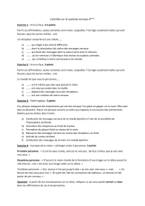 Contr&ocirc;le syst&egrave;me nerveux 4&egrave;me