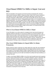 Cloud HRMS for SMEs in Nepal: Cost & ROI