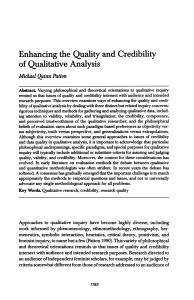 Enhancing Qualitative Analysis Credibility