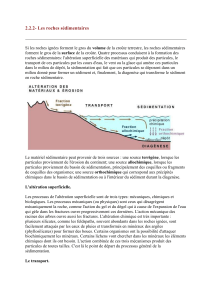 Formation des roches s&eacute;dimentaires