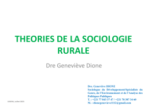 Cours Th&eacute;ories Sociologie Rurale