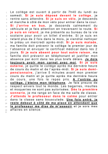 R&egrave;gles et Proc&eacute;dures du Coll&egrave;ge