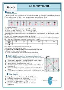 Exercices Corrig&eacute;s sur le Mouvement en Physique