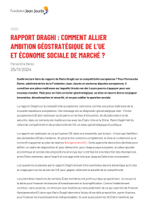 Rapport Draghi : Ambition UE & &Eacute;conomie Sociale