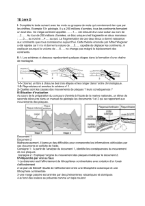 Exercices de G&eacute;ologie : Tectonique des Plaques