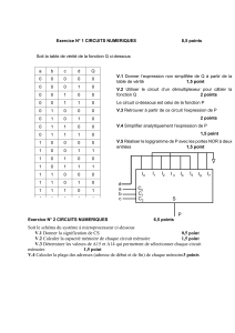 Exercices Corrig&eacute;s Circuits Num&eacute;riques Logique