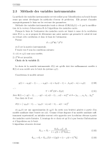 Identification Syst&egrave;me: M&eacute;thodes IV et Erreur de Pr&eacute;diction
