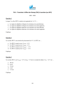 Exercices Transistor JFET
