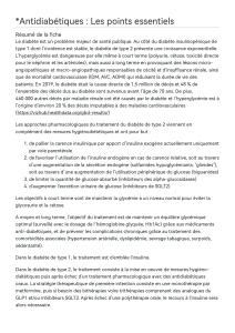  Antidiab&eacute;tiques   Les points essentiels