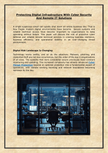 Protecting Digital Infrastructure With Cyber Security And Remote IT Solutions