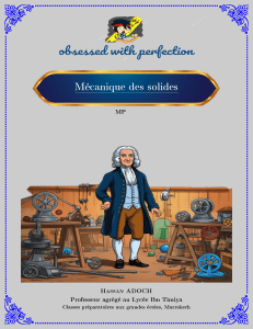 M&eacute;canique des solides (MP)