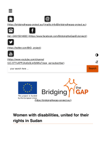Women with Disabilities Advocacy in Sudan