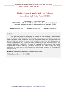 The Food Industry in Algeria Reality and Challenges -Final Corrected (Repaired)